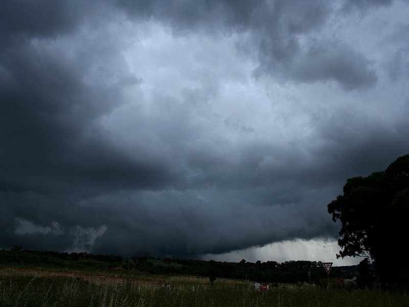 cumulonimbus thunderstorm_base : S of Coonabarabran, NSW   25 November 2005