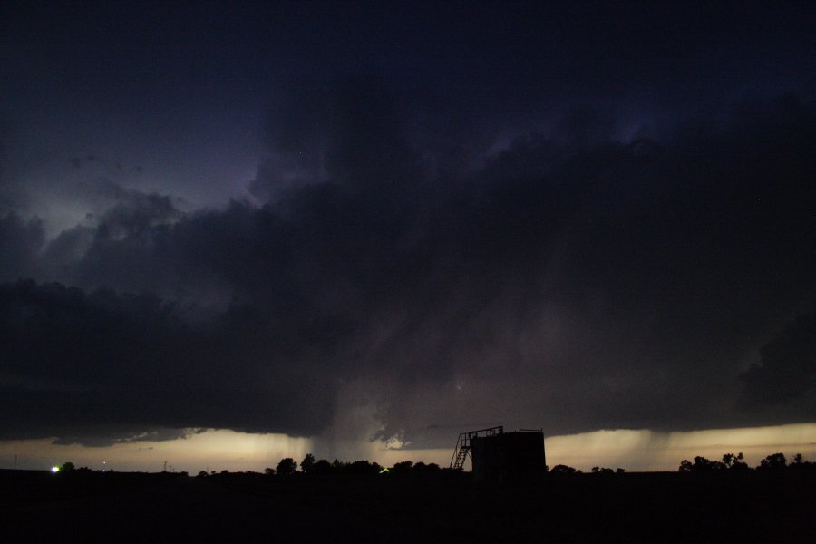 cumulonimbus thunderstorm_base : SE of Kinsley, Kansas, USA   29 May 2006