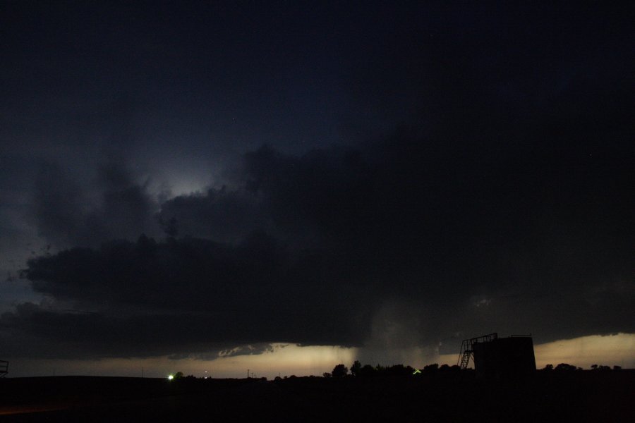 cumulonimbus thunderstorm_base : SE of Kinsley, Kansas, USA   29 May 2006