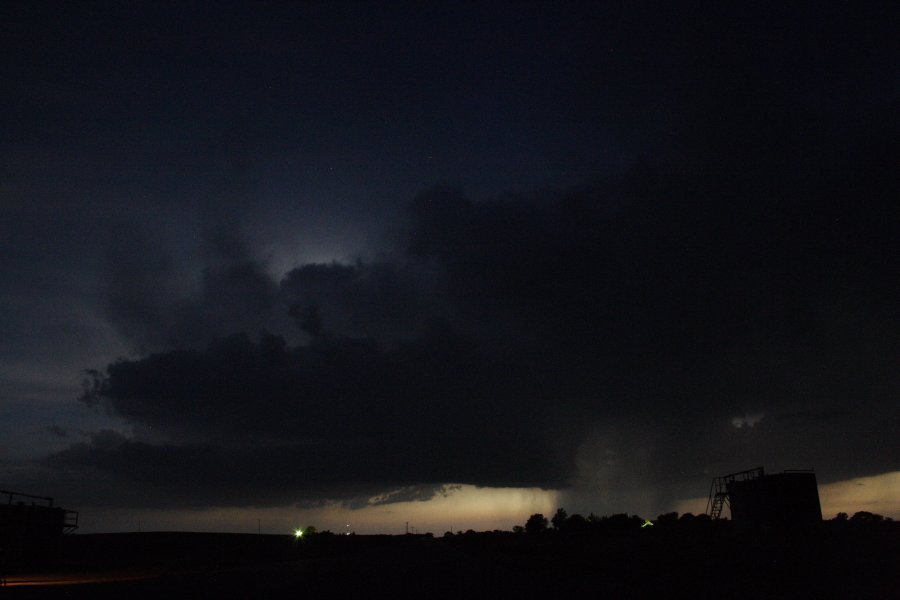 cumulonimbus thunderstorm_base : SE of Kinsley, Kansas, USA   29 May 2006