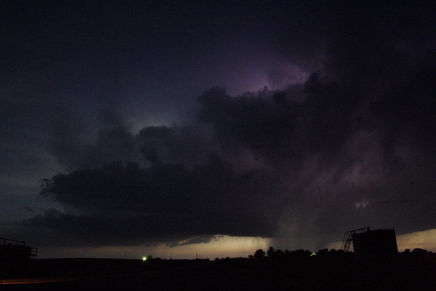 cumulonimbus thunderstorm_base : SE of Kinsley, Kansas, USA   29 May 2006