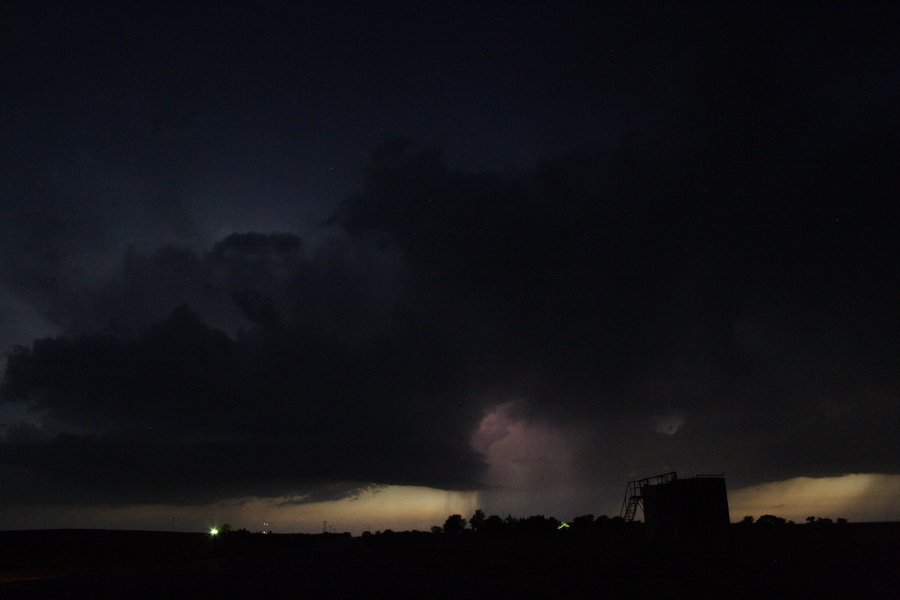 cumulonimbus thunderstorm_base : SE of Kinsley, Kansas, USA   29 May 2006