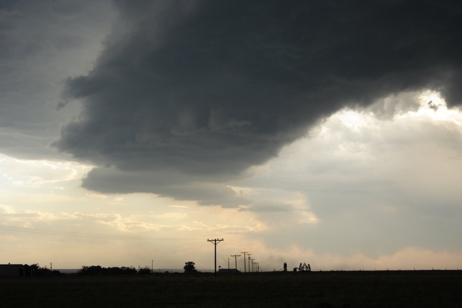 cumulonimbus thunderstorm_base : SW of Burlington, NSW   5 June 2006