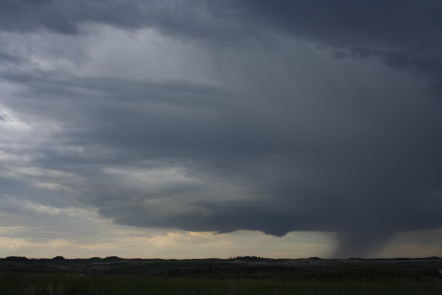 cumulonimbus thunderstorm_base : E of Billings, Montana, USA   8 June 2006