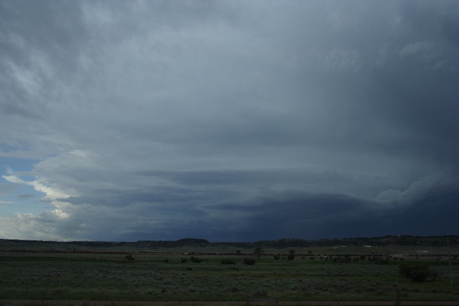 cumulonimbus thunderstorm_base : NW of Newcastle, Wyoming, USA   9 June 2006