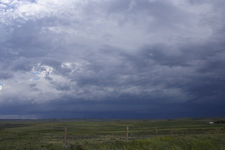 cumulonimbus thunderstorm_base : NW of Newcastle, Wyoming, USA   9 June 2006