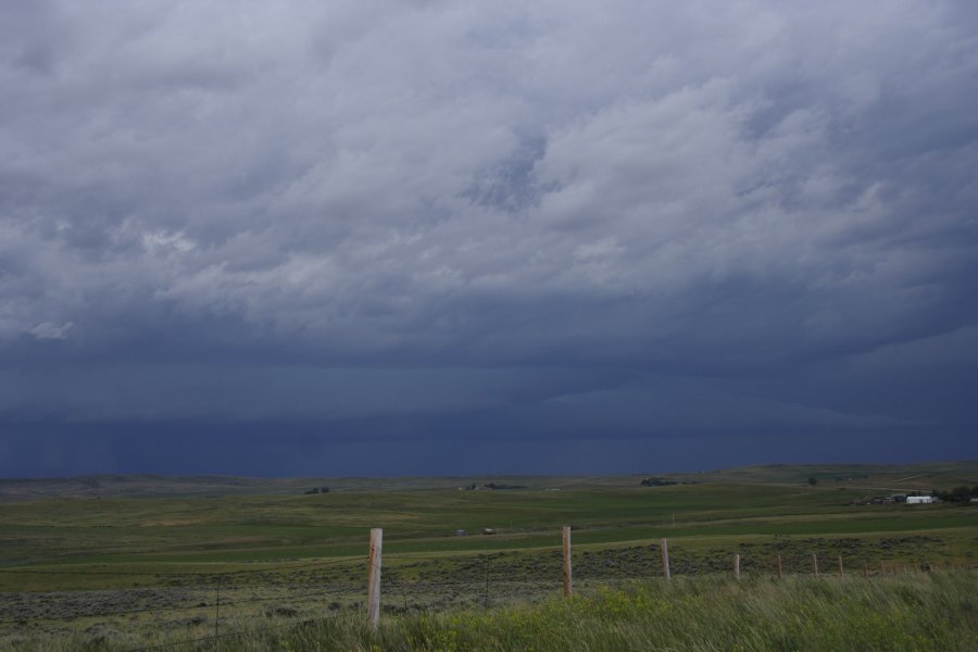 cumulonimbus supercell_thunderstorm : NW of Newcastle, Wyoming, USA   9 June 2006