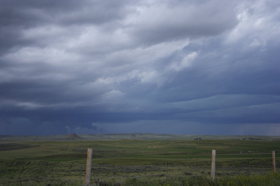 cumulonimbus supercell_thunderstorm : NW of Newcastle, Wyoming, USA   9 June 2006