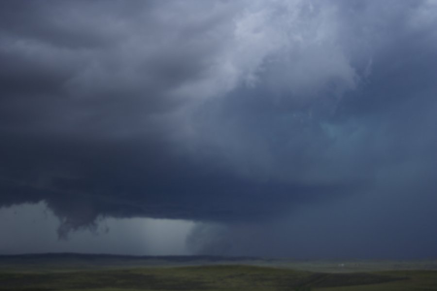 wallcloud thunderstorm_wall_cloud : NW of Newcastle, Wyoming, USA   9 June 2006