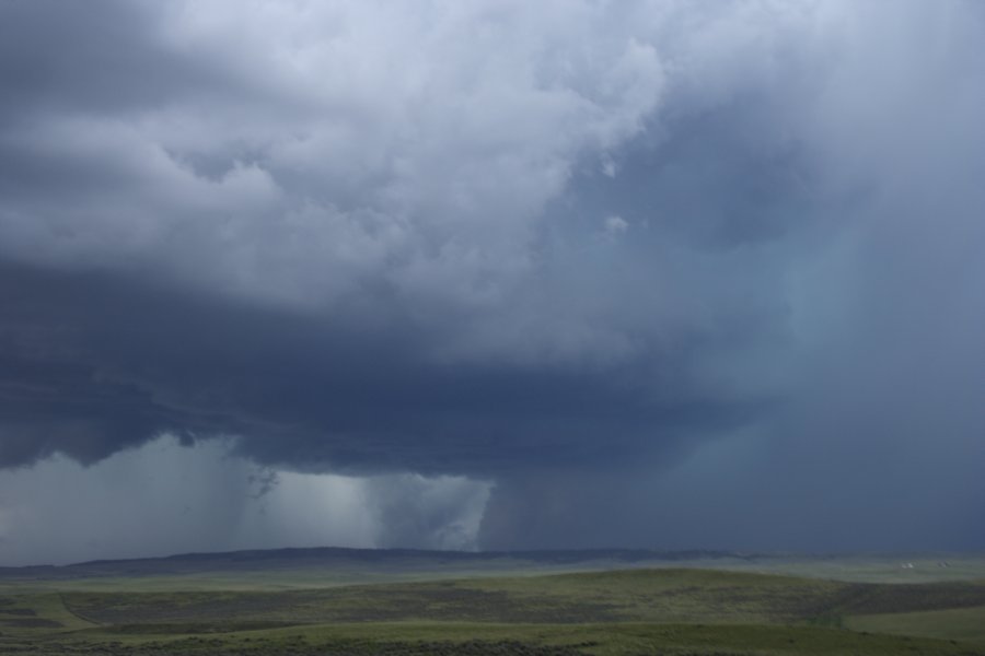 cumulonimbus thunderstorm_base : NW of Newcastle, Wyoming, USA   9 June 2006