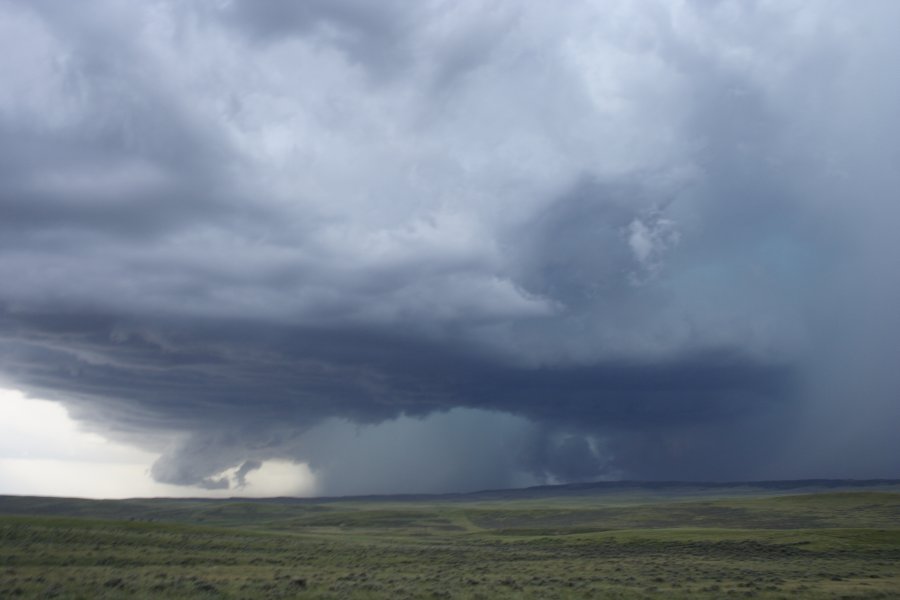 cumulonimbus thunderstorm_base : NW of Newcastle, Wyoming, USA   9 June 2006