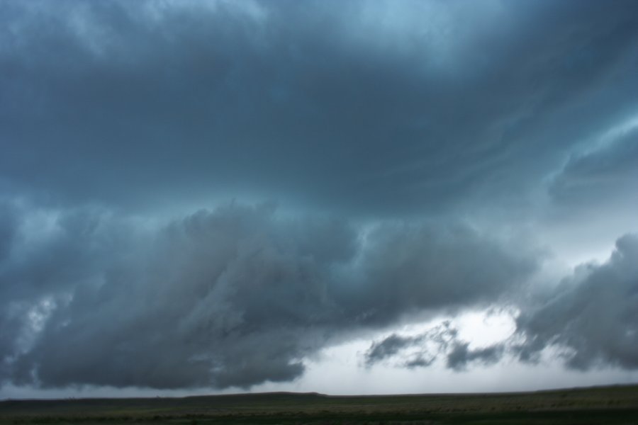 cumulonimbus thunderstorm_base : NW of Newcastle, Wyoming, USA   9 June 2006