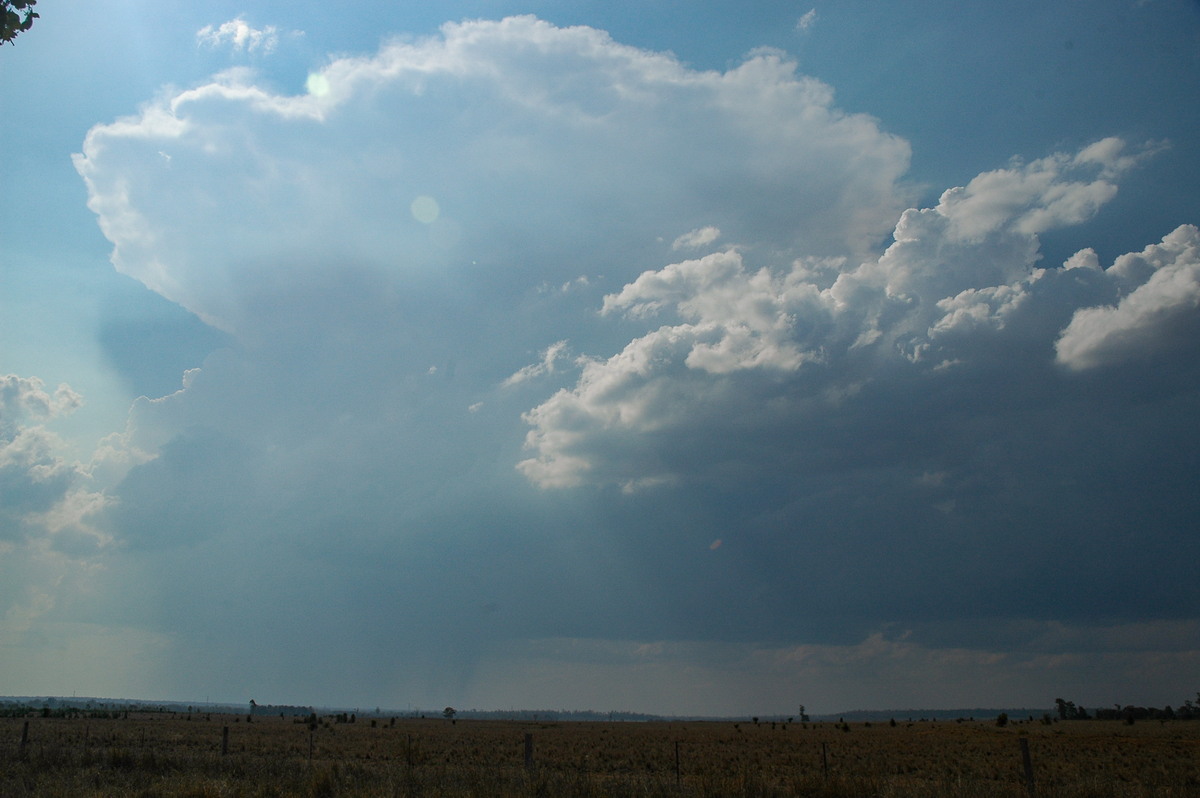 thunderstorm cumulonimbus_incus : SW of Milmerran, QLD   14 January 2007