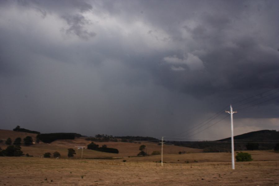 cumulonimbus thunderstorm_base : E of Sunny Corner, NSW   18 January 2007