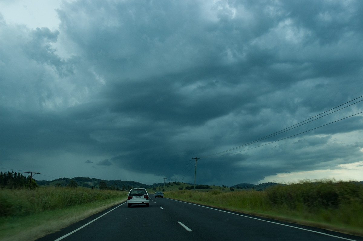 cumulonimbus thunderstorm_base : NW of Lismore, NSW   24 January 2007