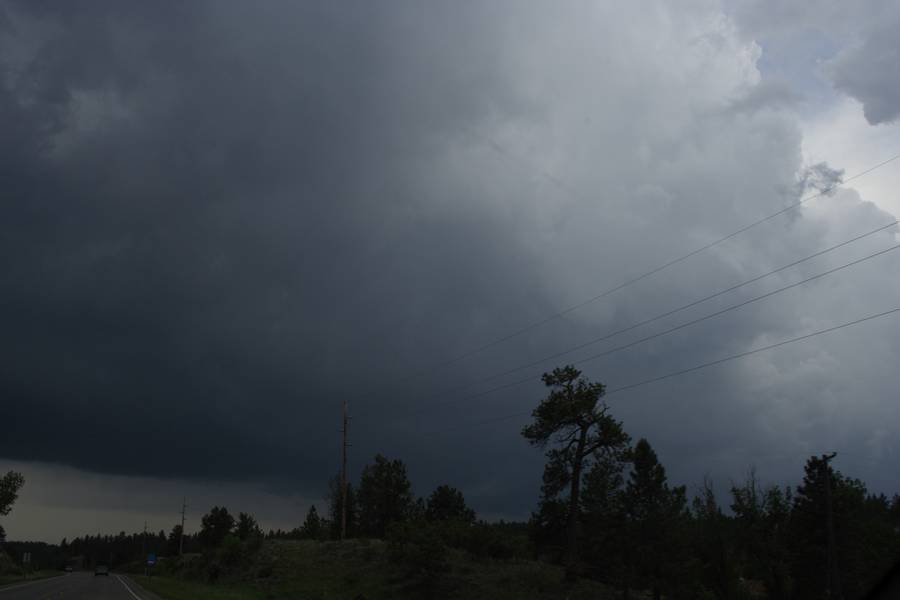 cumulonimbus thunderstorm_base : S of Roundup, Montana, USA   19 May 2007