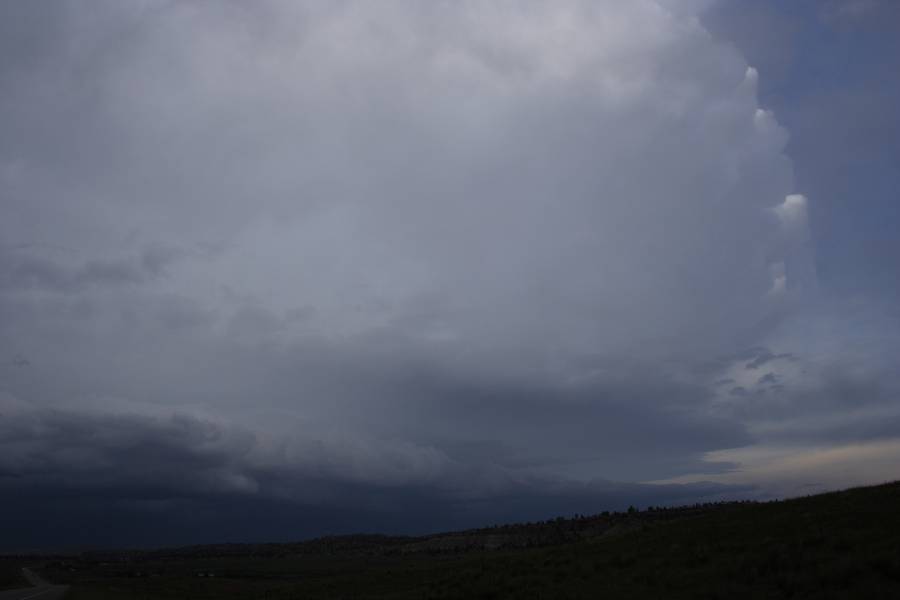 cumulonimbus thunderstorm_base : S of Roundup, Montana, USA   19 May 2007