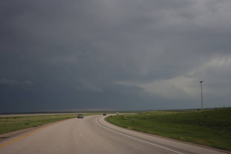 cumulonimbus thunderstorm_base : E of Moorcroft, Wyoming, USA   20 May 2007