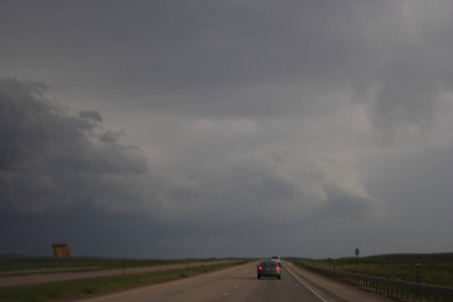 cumulonimbus thunderstorm_base : E of Moorcroft, Wyoming, USA   20 May 2007