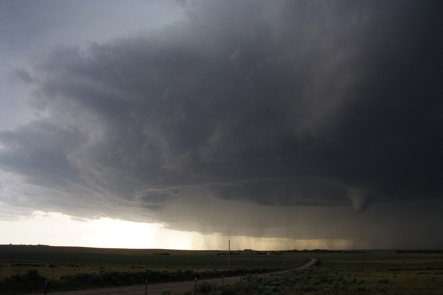 cumulonimbus thunderstorm_base : ESE of Campo, Colorado, USA   31 May 2007