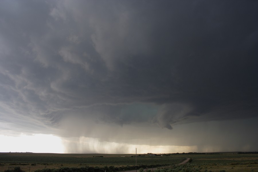 cumulonimbus thunderstorm_base : ESE of Campo, Colorado, USA   31 May 2007