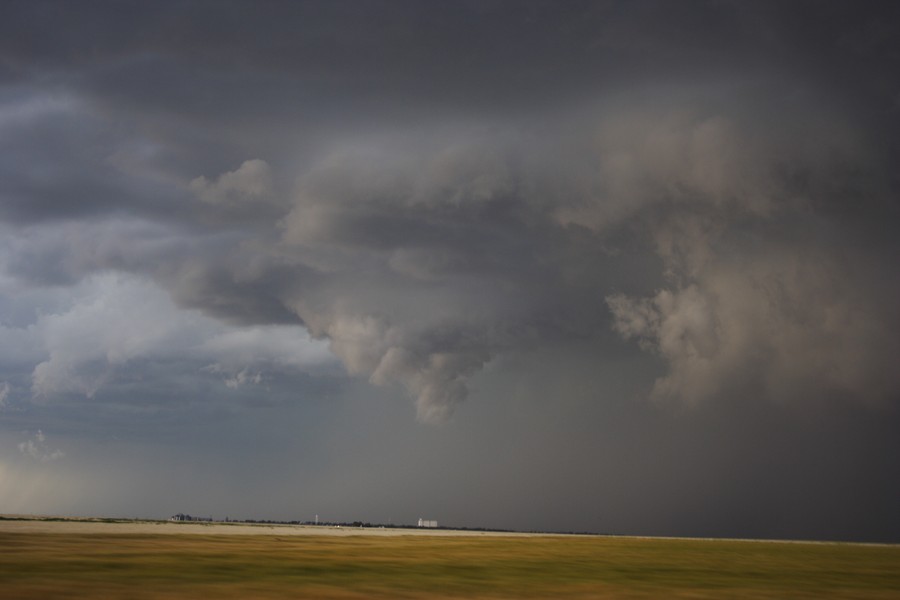 cumulonimbus thunderstorm_base : E of Keyes, Oklahoma, USA   31 May 2007