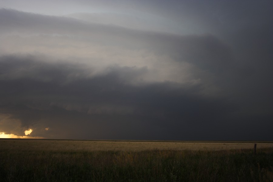 cumulonimbus thunderstorm_base : E of Keyes, Oklahoma, USA   31 May 2007