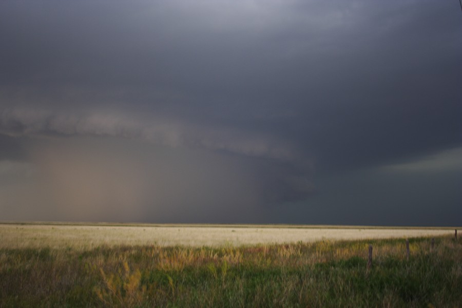 cumulonimbus thunderstorm_base : E of Keyes, Oklahoma, USA   31 May 2007