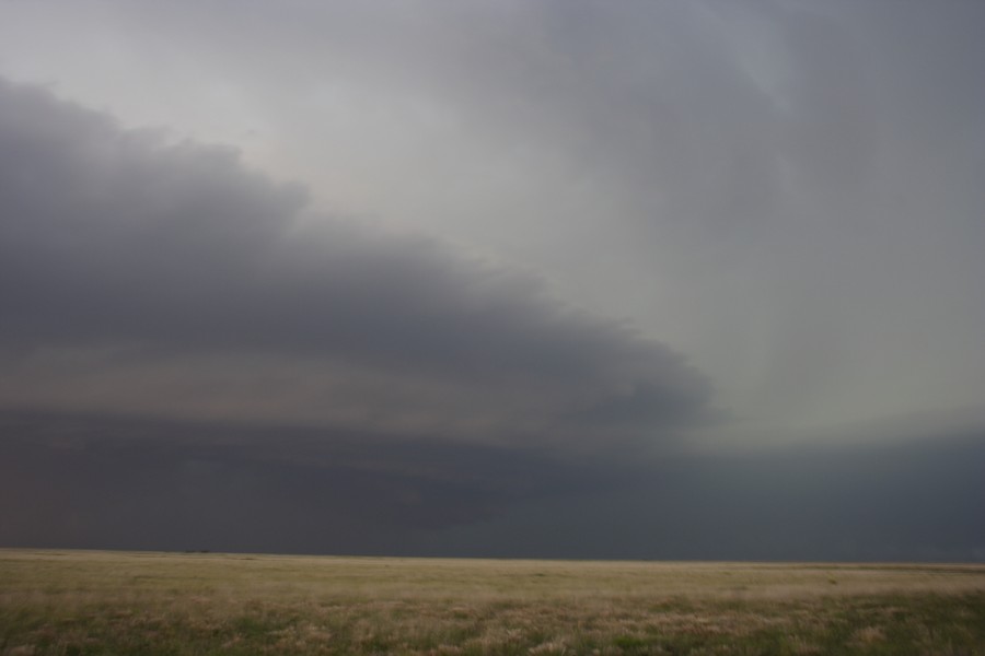 cumulonimbus thunderstorm_base : E of Keyes, Oklahoma, USA   31 May 2007