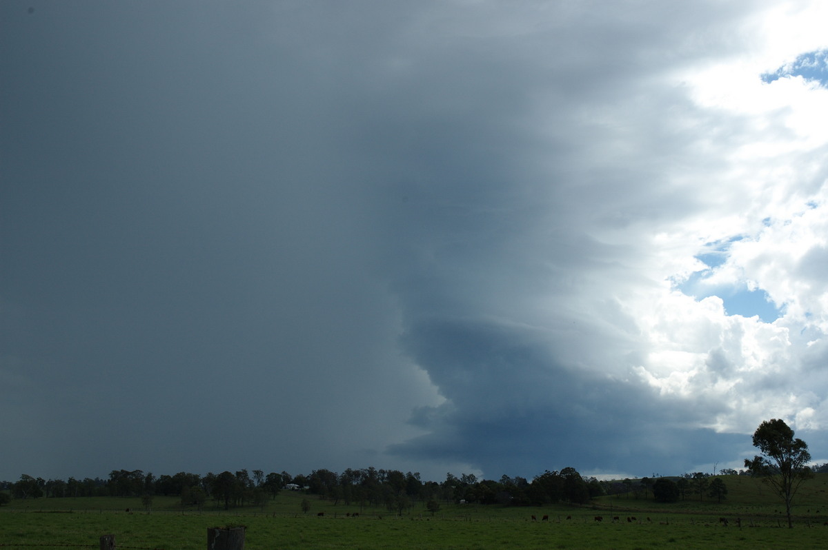 cumulonimbus supercell_thunderstorm : NW of Casino, NSW   11 October 2007