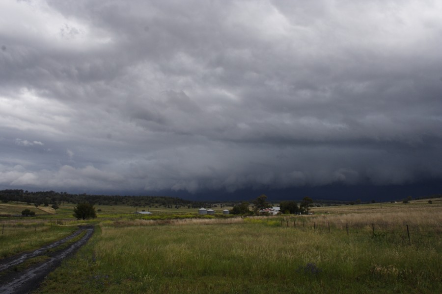 cumulonimbus supercell_thunderstorm : W of Gunnedah, NSW   14 October 2008