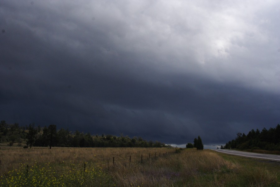 cumulonimbus supercell_thunderstorm : W of Gunnedah, NSW   14 October 2008