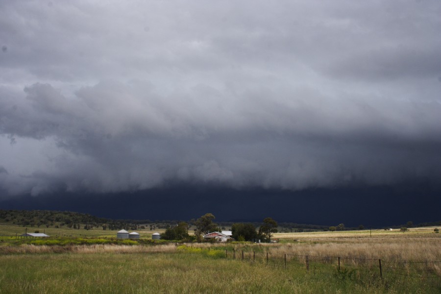 cumulonimbus supercell_thunderstorm : W of Gunnedah, NSW   14 October 2008