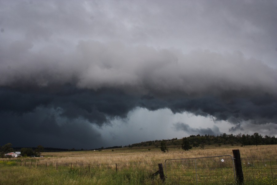 cumulonimbus supercell_thunderstorm : W of Gunnedah, NSW   14 October 2008