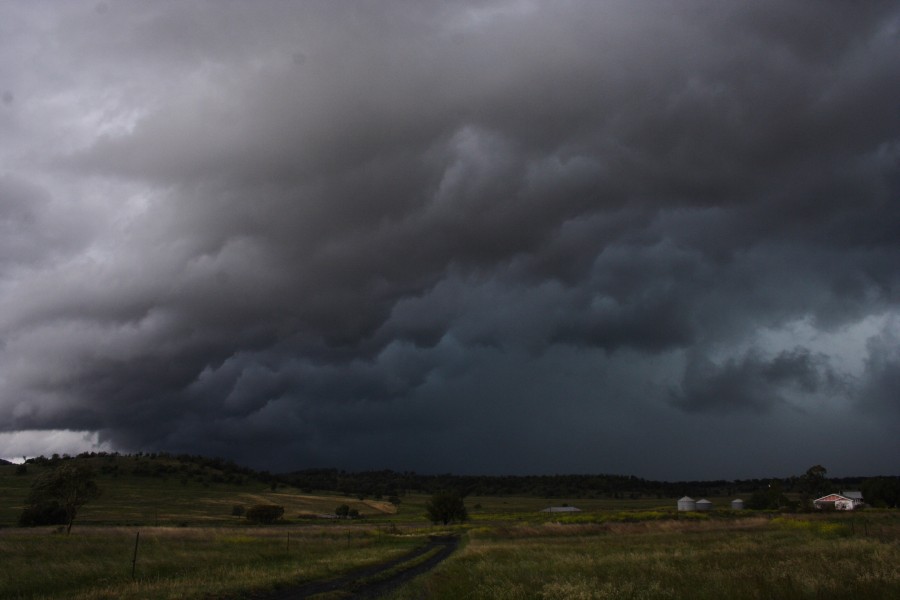 cumulonimbus supercell_thunderstorm : W of Gunnedah, NSW   14 October 2008