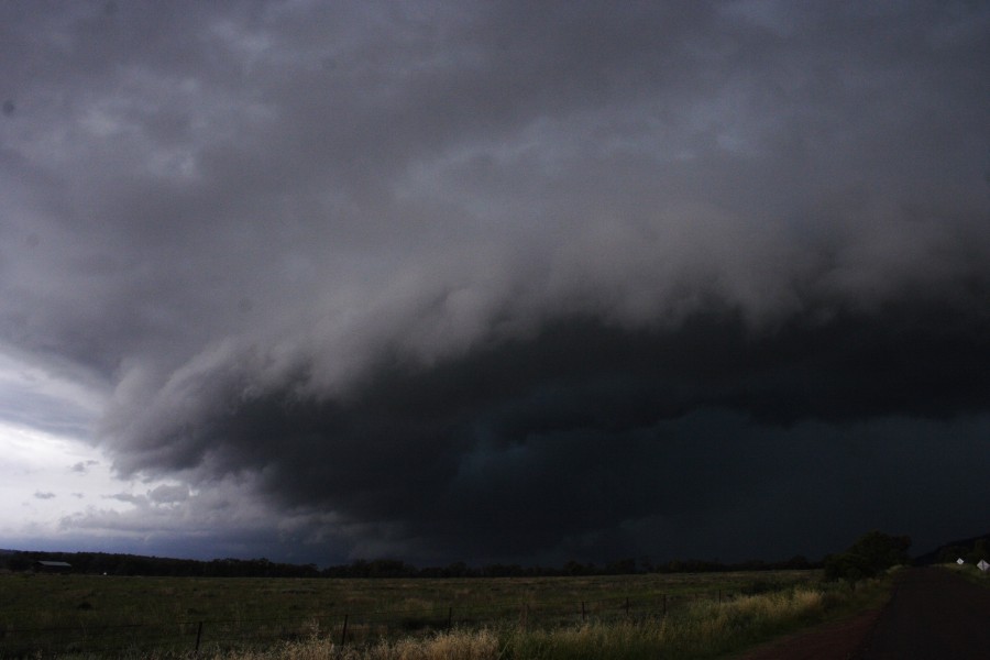 cumulonimbus supercell_thunderstorm : W of Gunnedah, NSW   14 October 2008