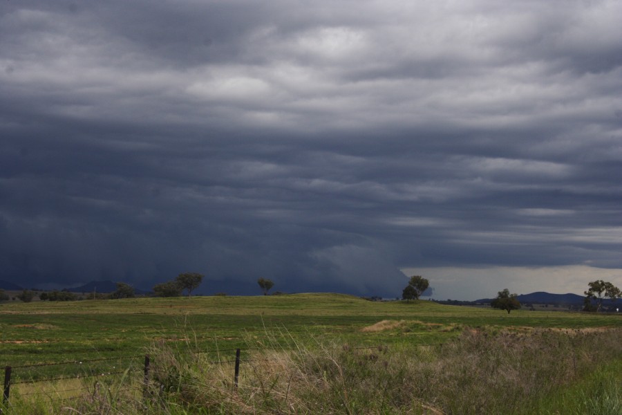 cumulonimbus thunderstorm_base : W of Manilla, NSW   14 October 2008