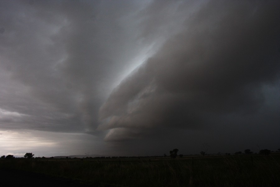 cumulonimbus thunderstorm_base : W of Manilla, NSW   14 October 2008