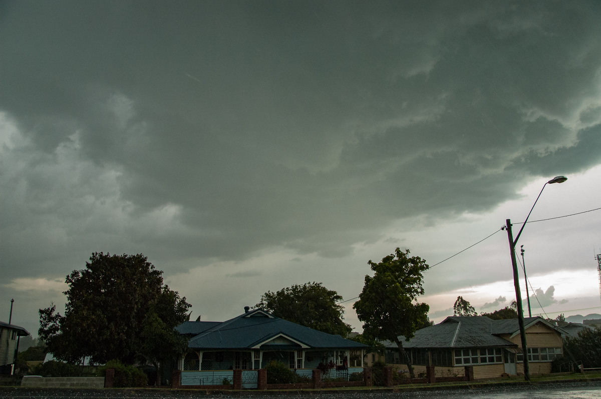 cumulonimbus thunderstorm_base : Kyogle, NSW   18 December 2008