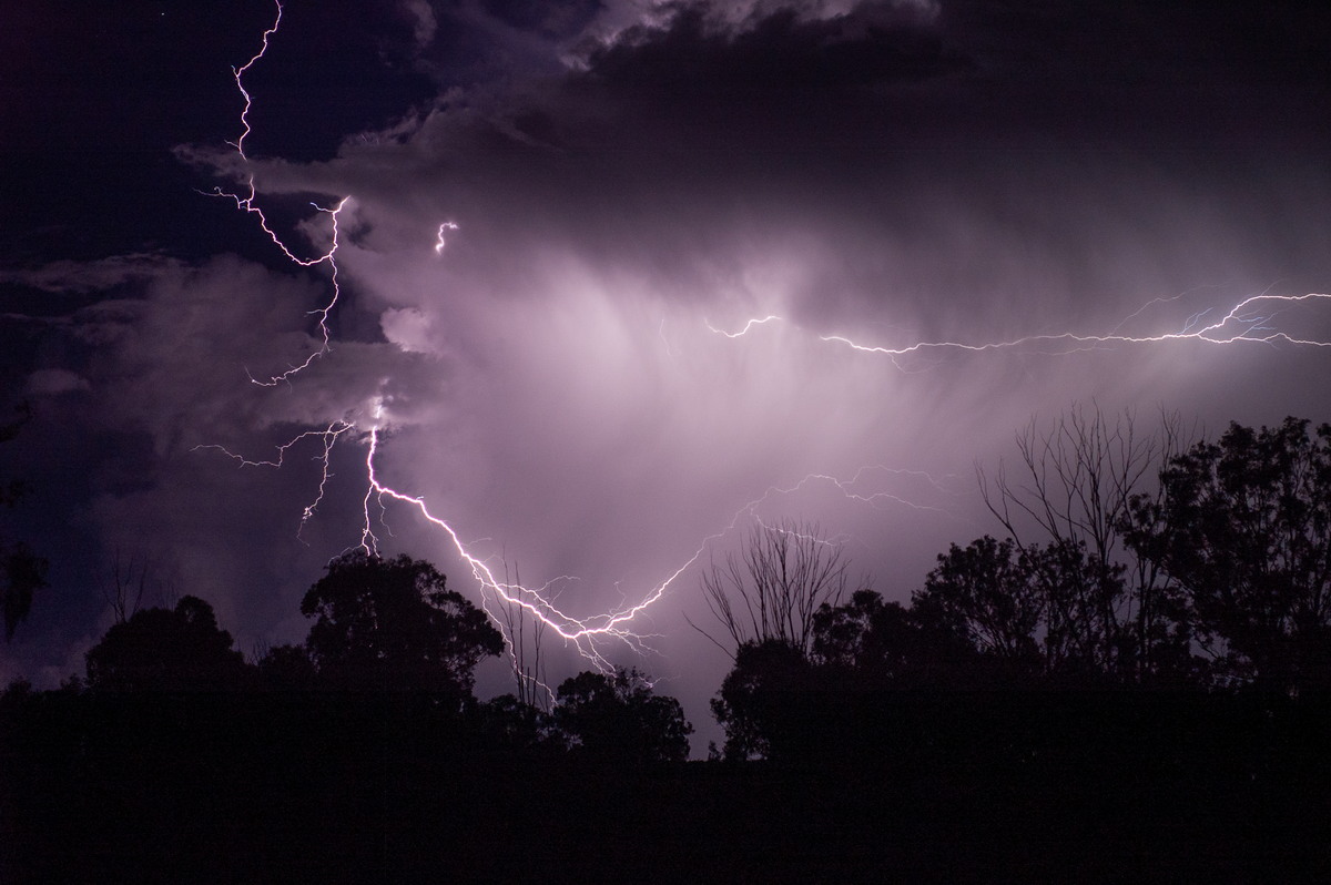 lightning lightning_bolts : W of Warwick, QLD   24 January 2009