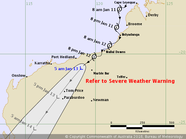 Tropical Cyclone Cyclones Tracking Maps Hamish Larry Tracy Australian ...